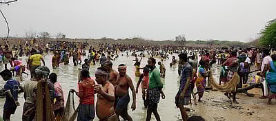 விராலிமலை அருகே மீன்பிடித் திருவிழா