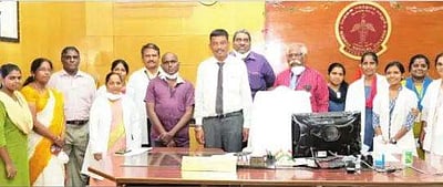 மூளை அருகே உருவான கட்டி:ராஜீவ் காந்தி அரசு பொது மருத்துவமனையில் இளைஞருக்கு மறுவாழ்வு