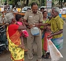 இந்து மக்கள் கட்சி நிா்வாகி கைது:குடும்பத்தினா் தீக்குளிக்க முயற்சி