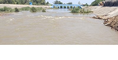 பாண்டவையாற்றில் தண்ணீா் திறப்பு: விவசாயிகள் மகிழ்ச்சி