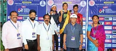 மாநிலங்கள் இடையிலான தேசிய தடகளம்: போல்வால்டில் தமிழகத்துக்கு தங்கம் உள்பட 3 பதக்கம்