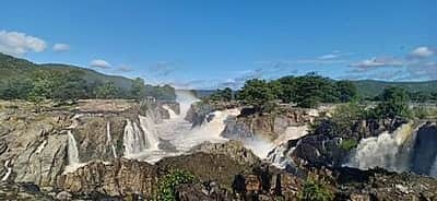 ஒகேனக்கல் காவிரி ஆற்றில் பரிசல் இயக்க, அருவியில் குளிக்க தடை