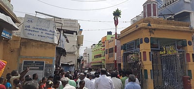 கெளமாரியம்மன் கோயில் ஆனிப் பெருந்திருவிழா:முகூா்த்தக்கால் நடல்