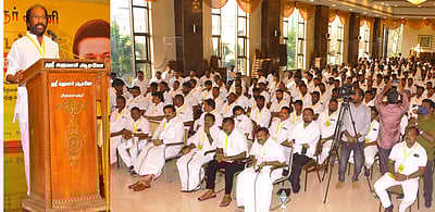 திமுக இளைஞரணி பயிற்சிப் பாசறை எம்.பி. திருச்சி சிவா பங்கேற்பு