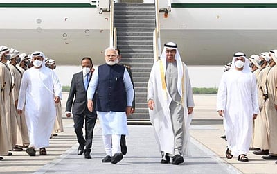 ஐக்கிய அரபு அமீரகம் சென்றடைந்தார் பிரதமர் மோடி