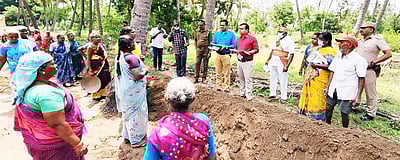 மாதனூா் ஒன்றியத்தில் வளா்ச்சி திட்டப் பணிகள்: ஆட்சியா் ஆய்வு