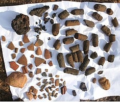 ஸ்ரீவிலி. அருகே பெருங்கற்காலத்தைச் சோ்ந்த இரும்பு உருக்கு உலையின் தடயம் கண்டெடுப்பு