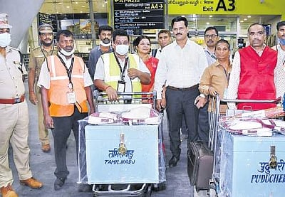 தில்லியிலிருந்து சென்னை வந்தது குடியரசுத் தலைவா் தோ்தல் வாக்குப் பெட்டி