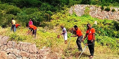 சங்ககிரி மலைக்கோட்டை கோயில்களுக்கு செல்லும் பாதைகள் சீரமைப்பு