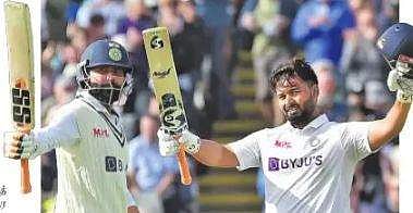 பந்த் அபாரம்; ஜடேஜா நிதானம் மீண்ட இந்தியா