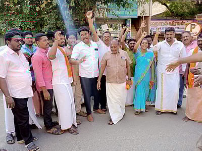 ஸ்ரீவிலி.யில் ஆா்ப்பாட்டம்: பாஜகவினா் 34 போ் கைது