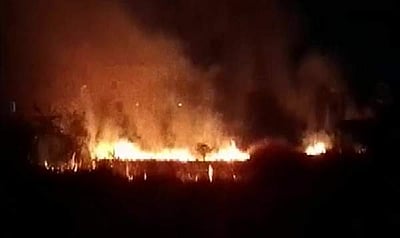 மேற்கு வங்க மாநிலம் கண்டி வனப்பகுதியில் தீ