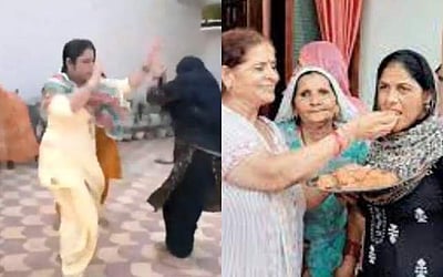 இந்தியாவுக்கு வெள்ளி: நீரஜ் சோப்ரா தாயார் நடனமாடிக் கொண்டாட்டம்