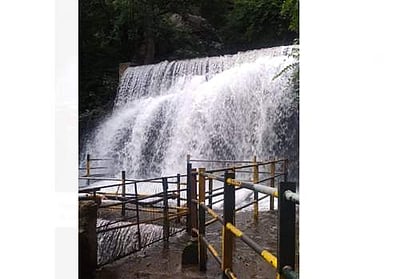 சுருளி அருவியில் இரண்டாவது நாளாக வெள்ளப் பெருக்கு: குளிக்கத் தடை