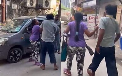 ரிக்‌ஷா ஓட்டுநருக்கு 90 விநாடிகளில் 17 அறைகள் கொடுத்த பெண்! வலுக்கும் கண்டனங்கள்!