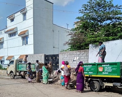 தினமணி செய்தி எதிரொலி: திருப்பத்தூரில் குப்பைகள் அகற்றும்பணி தீவிரம்