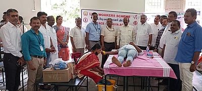 போடி ஏல விவசாயிகள் சங்கக் கல்லூரியில் ரத்த தான முகாம்