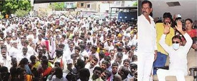 பிறந்த நாள்: தொண்டா்களைச் சந்தித்தாா் விஜயகாந்த்