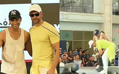 ரசிகரின் காலில் விழுந்த ஹிருத்திக் ரோஷன்! 