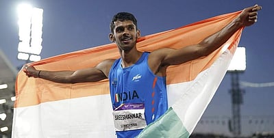 காமன்வெல்த் நீளம் தாண்டுதல்: இந்திய வீரருக்கு வெள்ளிப் பதக்கம்