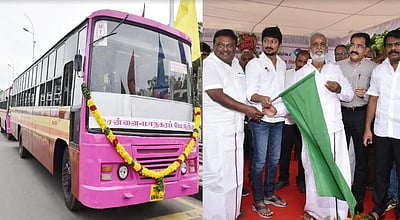 சென்னையில் இளஞ்சிவப்பு நிற பேருந்து சேவை தொடக்கம்