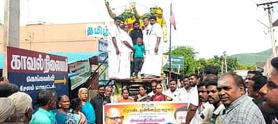 கெங்கவல்லியில்  கருணாநிதி நினைவு நாள் அமைதிப் பேரணி      