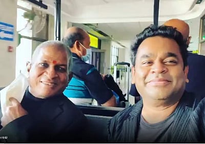 இசைஞானியும் இசைப்புயலும் ஒன்னா சேர்ந்தா...! - ரஹ்மான் பகிர்ந்த விடியோ