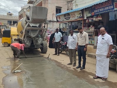 சாலை சீரமைப்புப் பணி: எம்எல்ஏ ஆய்வு