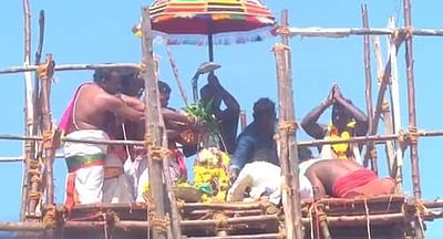 மருந்தீஸ்வரர் ஆலயத்தில் குடமுழுக்கு விழா: பக்தர்கள் சுவாமி தரிசனம்