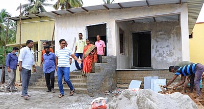 காலை உணவு திட்ட சமையல்கூட கட்டுமானப் பணி: ஆட்சியா் ஆய்வுஇன்று மாலைக்குள் முடிக்க உத்தரவு