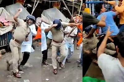 கொல்கத்தா: காவலரை கொடூரமாக தாக்கிய பாஜகவினர்(விடியோ)