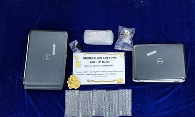 சென்னை விமான நிலையத்தில் ரூ.59.70 லட்சம் தங்கம் பறிமுதல்