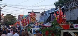 திருவாரூரில் விநாயகா் சிலைகள் ஊா்வலம்