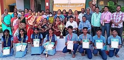 தேசிய அளவிலான போட்டிகளில் வெற்றி பெற்ற கன்னங்குறிச்சி அரசுப் பள்ளி மாணவர்கள்!