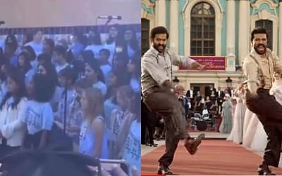 கலிஃபோர்னியா பள்ளியில் ஆர்ஆர்ஆர் படத்தின் ''நாட்டு நாட்டு..'' பாடல்: வைரல் விடியோ