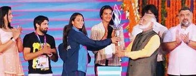 தேசிய விளையாட்டுப் போட்டிகளை தொடக்கி வைத்தாா் பிரதமா் மோடி