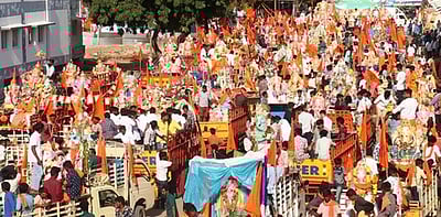 திருப்பூரில் விநாயகா் சதுா்த்தி விசா்ஜன ஊா்வலம்