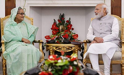 வங்கதேச பிரதமருடன் மோடி பேச்சுவார்த்தை