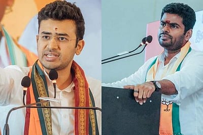 விமானத்தின் அவசரகால கதவை திறந்த தேஜஸ்வி? அண்ணாமலை உடனிருந்தாரா?