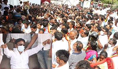 தொண்டா்களைச் சந்தித்தாா் விஜயகாந்த்