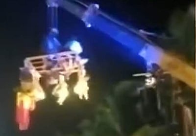 அரக்கோணம் அருகே கோயில் விழாவில் கிரேன் விழுந்து விபத்து: 2 பேர் பலி 