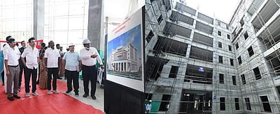 பன்னோக்கு உயர் சிறப்பு மருத்துவமனை கட்டுமானப் பணிகள்: ஆய்வு செய்த முதல்வர் ஸ்டாலின்
