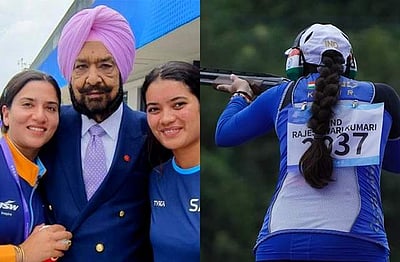 துப்பாக்கி சுடுதலில் வெள்ளி வென்ற இந்திய மகளிர் அணி!