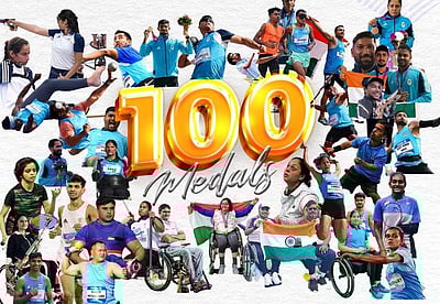 ஆசிய பாரா ஒலிம்பிக்கில் 100 பதக்கங்கள்: பிரதமர் மோடி பாராட்டு
