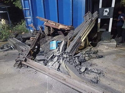 காஞ்சிபுரத்தில் சரக்கு ரயில் தடம் புரண்டது!