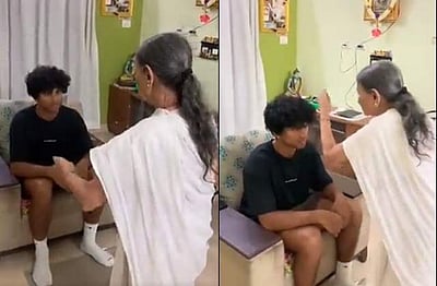 ரச்சின் ரவீந்திராவுக்கு திருஷ்டி கழிக்கும் பாட்டி! விடியோ வைரல்!