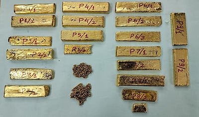 திருச்சி விமான நிலையத்தில் ரூ.1 கோடி மதிப்பு தங்கம் பறிமுதல்