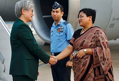 ‘2+2’ அமைச்சா்கள் கூட்டத்தில் பங்கேற்க இந்தியா வந்தடைந்தார் ஆஸ்திரேலிய வெளியுறவுத் துறை அமைச்சர்