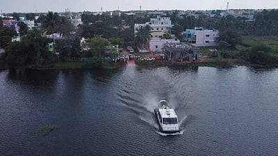 நிலத்திலும் நீரிலும் செல்லும் ரோவர் கிராஃப்ட் சோதனை ஓட்டம்: கோவை தனியார் நிறுவனம் அசத்தல்