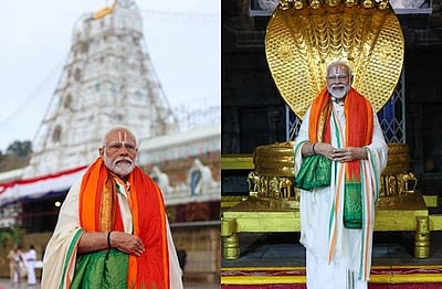 நரேந்திர மோடியின் திருப்பதி தரிசனம் - புகைப்படங்கள்